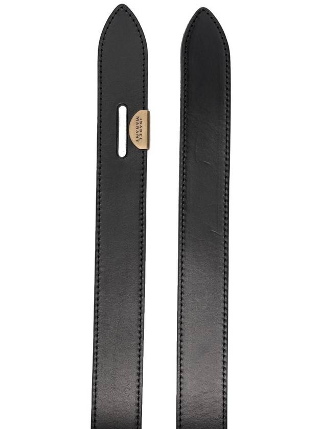 Lecce Knot Leather Belt Black - ISABEL MARANT - BALAAN 3