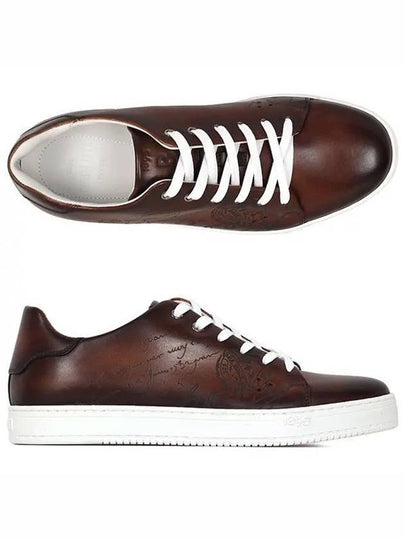 Playtime Scritto Leather Low Top Sneakers Brown - BERLUTI - BALAAN 2