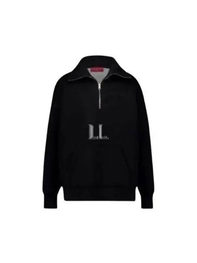 Viscose Jersey Zip Sweatshirt Black - GUCCI - BALAAN 2