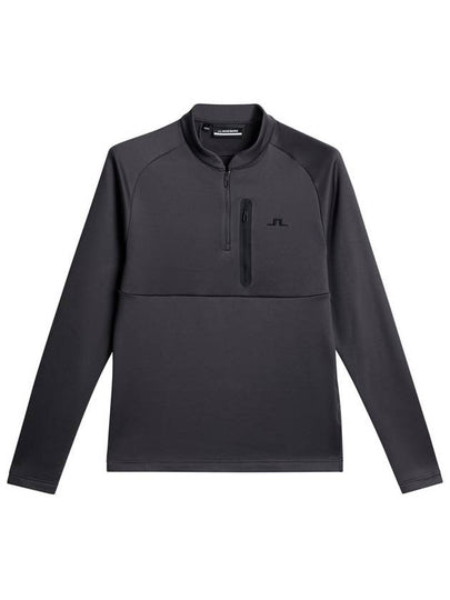 Adam Quarter Zip Mid Layer Long Sleeve T-Shirt Asphalt - J.LINDEBERG - BALAAN 2