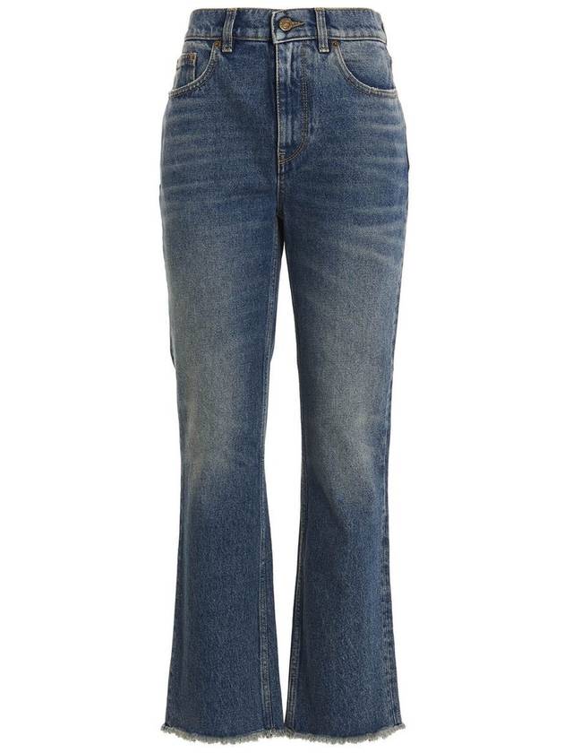 Crop Flared Jeans Blue - GOLDEN GOOSE - BALAAN 2