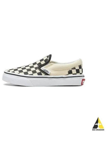 KIDS Classic Slip On Checkerboard Black White - VANS - BALAAN 1