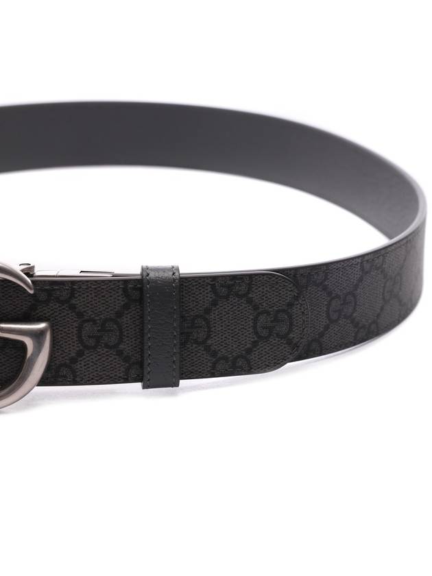 GG Marmont Reversible Belt Grey - GUCCI - BALAAN 6