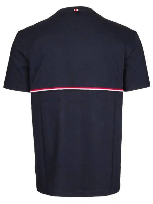 Midweight Jersey Short Sleeve T-Shirt Navy - THOM BROWNE - BALAAN 3