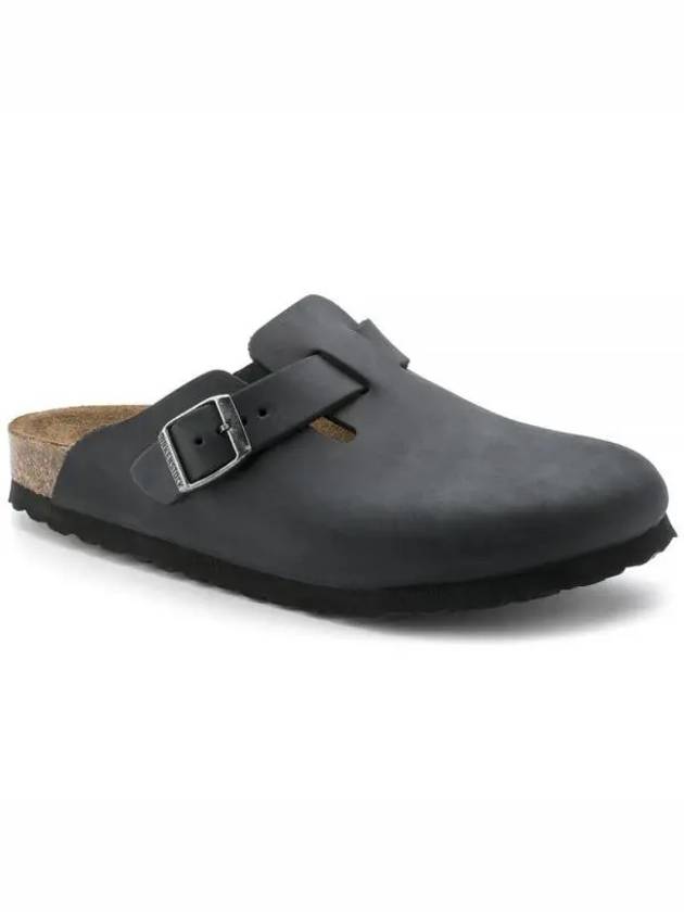 Leather Boston Sandals Black - BIRKENSTOCK - BALAAN.