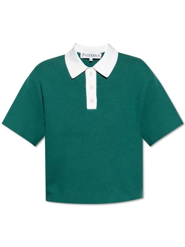 JW Anderson Polo With Cashmere Finish, Women's, Green - JW ANDERSON - BALAAN 1