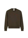 De Coeur Embossed Logo Crewneck Sweatshirt Brown - AMI - BALAAN 2