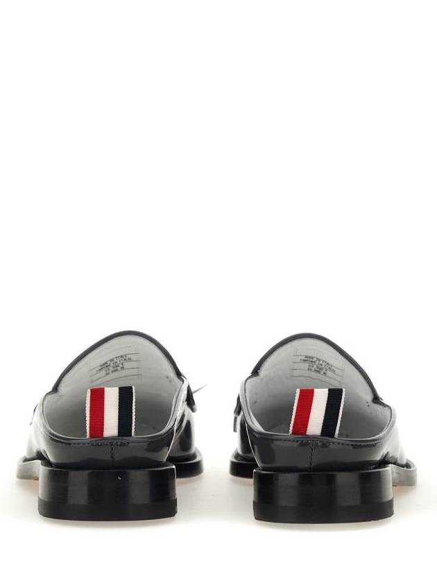 Kilt Varsity Soft Patent Penny Loafer Mule Grey White - THOM BROWNE - BALAAN 2