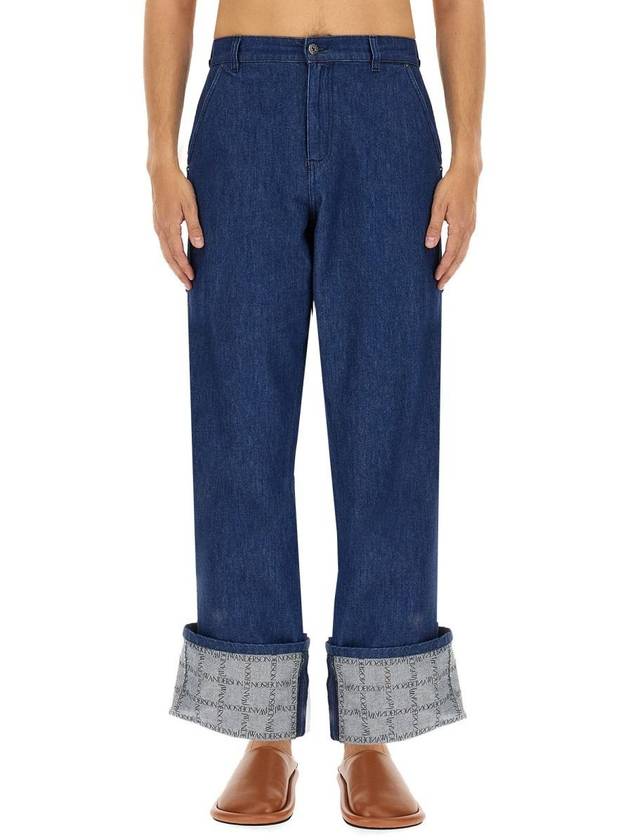 Logo Grid Workwear Jeans Dark Blue - JW ANDERSON - BALAAN 2