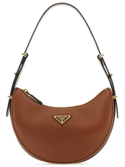 Arque Leather Shoulder Bag Cognac - PRADA - BALAAN 2