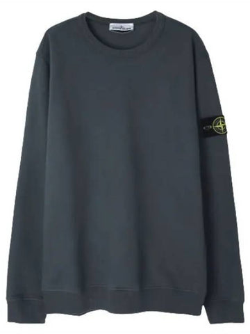 Brushed Cotton Fleece Crew Neck Sweatshirt Regular Fit Men - STONE ISLAND - BALAAN 1