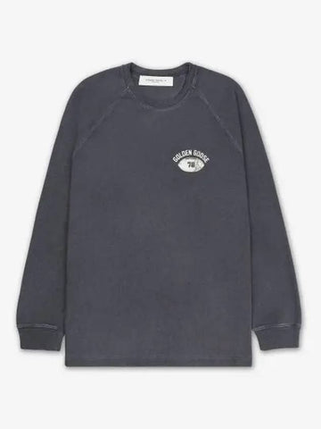 Football Print Sweatshirt Anthracite GMP02015P00164660445 - GOLDEN GOOSE - BALAAN 1