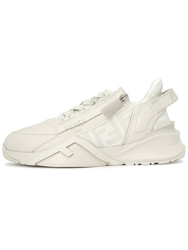 Flow FF Logo Low Top Sneakers White - FENDI - BALAAN 5