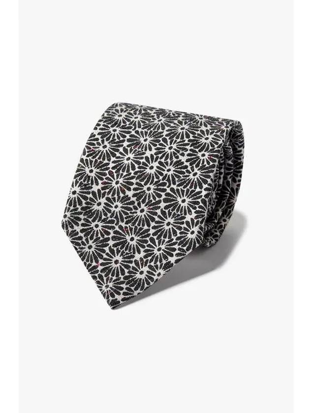 All over flower pattern tie black - PAUL SMITH - BALAAN 1