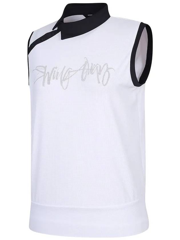 color combination collar sleeveless t-shirt TWTYM6162 100 - TAYLORMADE - BALAAN 2