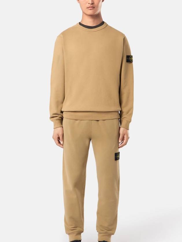 Wappen Patch Crew Neck Cotton Sweatshirt Beige - STONE ISLAND - BALAAN 3