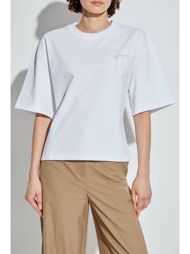 Ganni Oversize T-Shirt, Women's, White - GANNI - BALAAN 3