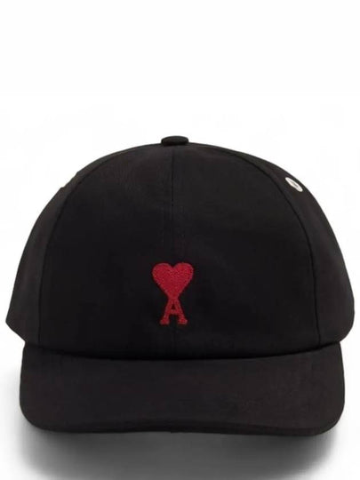 De Coeur Embroidered Logo Ball Cap Black - AMI - BALAAN 2