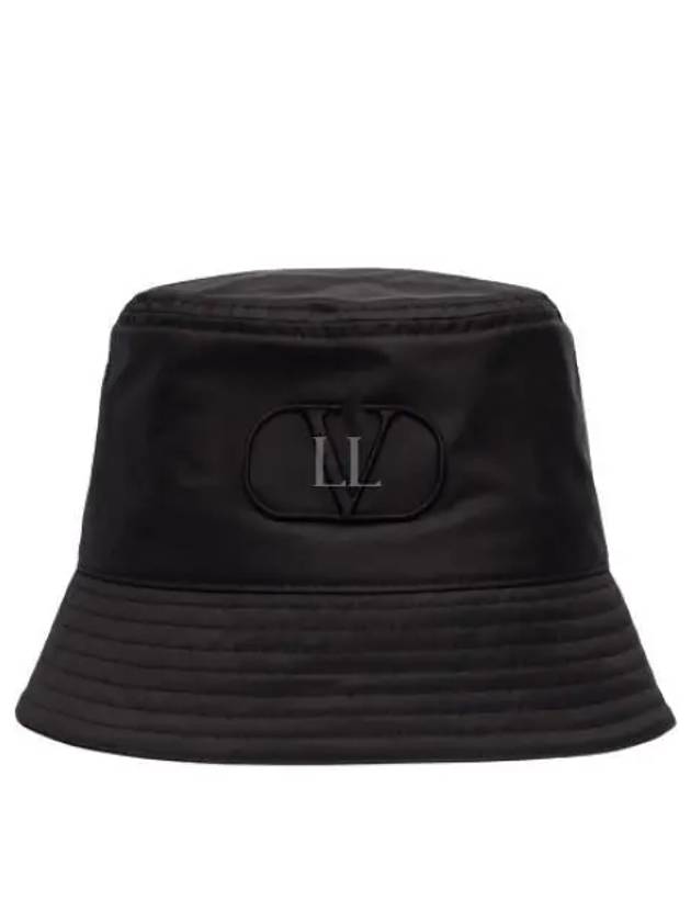 V Logo Signature Bucket Hat Black - VALENTINO - BALAAN 2