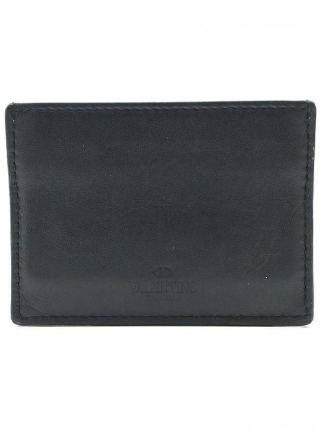 Valentino 1Y2P0655VH3 Black Leather Rockstud Card Wallet - VALENTINO - BALAAN 4