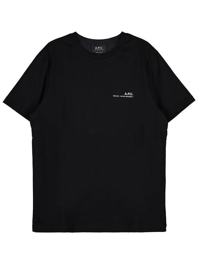 Men's Item Logo Cotton Short Sleeve T-Shirt Black - A.P.C. - BALAAN 11