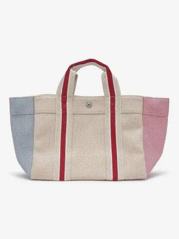 Small Parkour Oxford Tote Bag Light Blue Natural Dark Rose PARCOURSSOXFLBNADR - RUE DE VERNEUIL - BALAAN 1