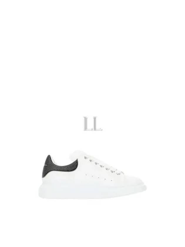 Black Tab Leather Low Top Sneakers White - ALEXANDER MCQUEEN - BALAAN 2