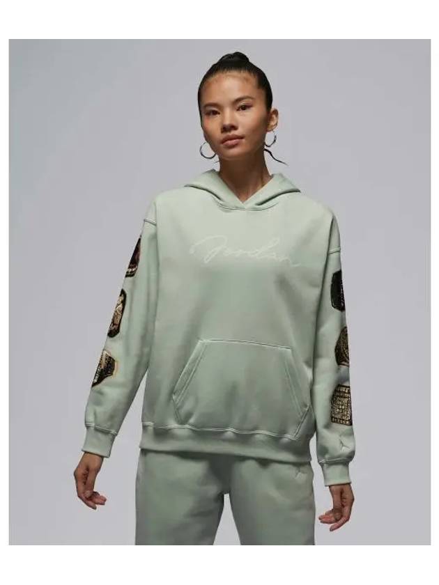 Jordan Brooklyn Fleece Hoodie Green - NIKE - BALAAN 2