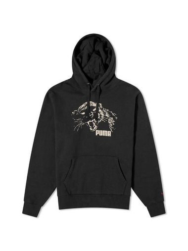 Logo Print Hoodie Black - PUMA - BALAAN 1