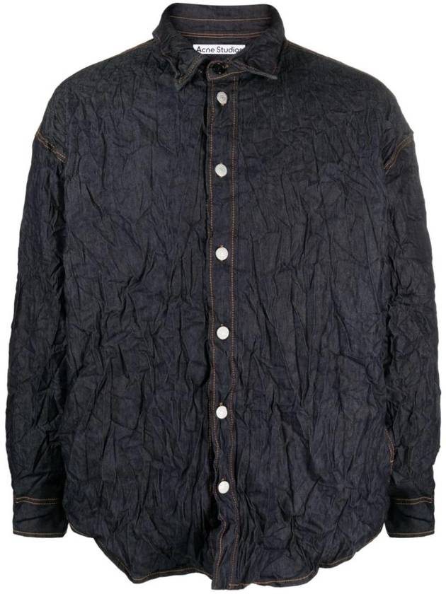 Crinkle Denim Jacket Blue - ACNE STUDIOS - BALAAN 1