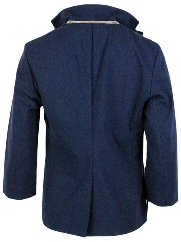 Women's Single Breasted Blazer Jacket Ink Blue - FABIANA FILIPPI - BALAAN 4