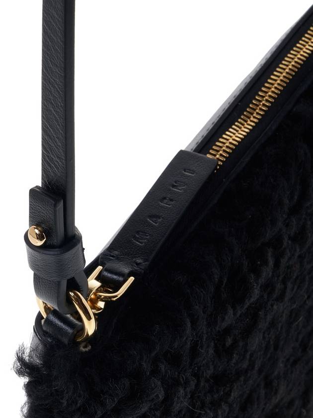 Logo Fur Clutch Bag Black - MARNI - BALAAN 9