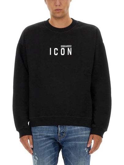 Logo Print Sweatshirt Black - DSQUARED2 - BALAAN 2