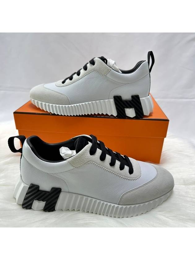 Bouncing Low Top Sneakers Blanc Noir - HERMES - BALAAN 5