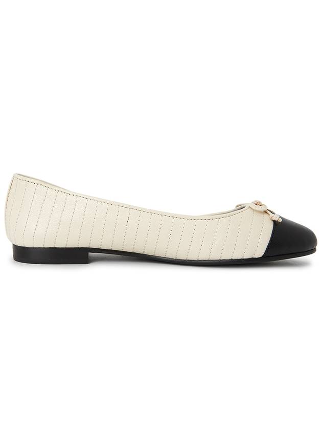 Cap-Toe Quilted Ballet Flat White - TORY BURCH - BALAAN 5