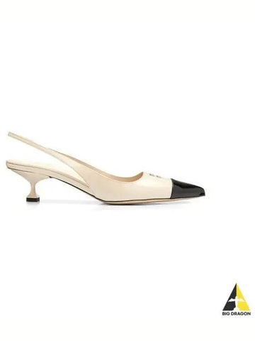 MIU Women s Patent Leather Pumps Heel Beige 5I899D ZHV - MIU MIU - BALAAN 1