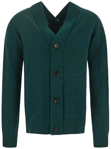 Double Button Cashmere Cardigan Green - BOTTEGA VENETA - BALAAN 1