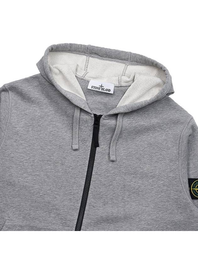 Compass Badge Zip Up Hoodie Grey - STONE ISLAND - BALAAN 8