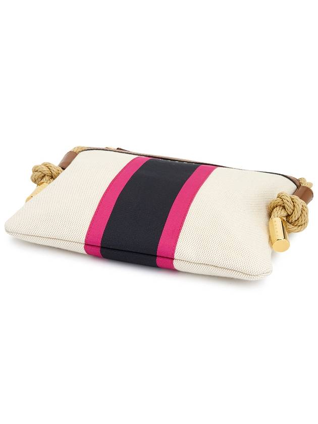 Striped Canvas Cross Bag Ivory - MARNI - BALAAN 5