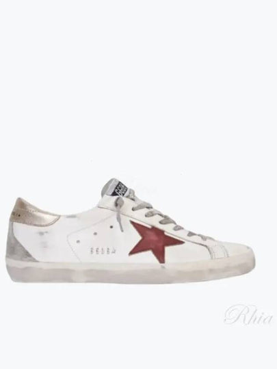 Superstar Leather Low Top Sneakers Red White - GOLDEN GOOSE - BALAAN 2