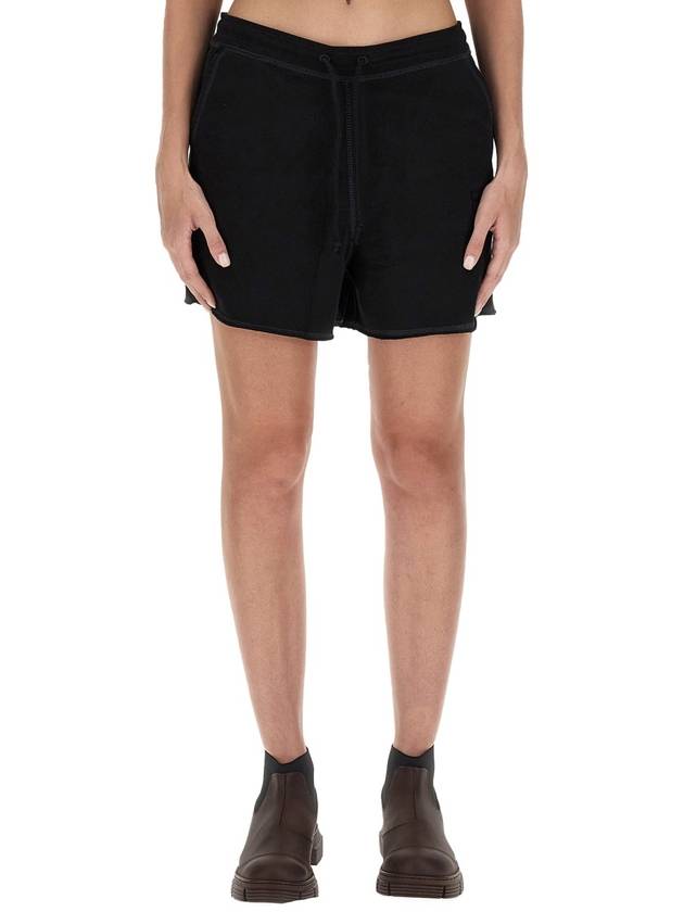 Logo Cotton Shorts Black - GANNI - BALAAN 2