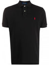 Men's Red Embroidered Logo Polo Shirt Black - POLO RALPH LAUREN - BALAAN 1