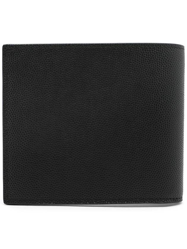 Cassandre  Leather Half Wallet Black - SAINT LAURENT - BALAAN 3