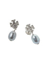 Kira Pave Pearl Drop Earrings Silver - TORY BURCH - BALAAN 9