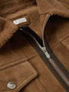 Shearling collar leather jacket MPMIN1885 - BRUNELLO CUCINELLI - BALAAN 4