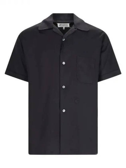 Twill Vacation Short Sleeve Shirt Black - MAISON MARGIELA - BALAAN 2