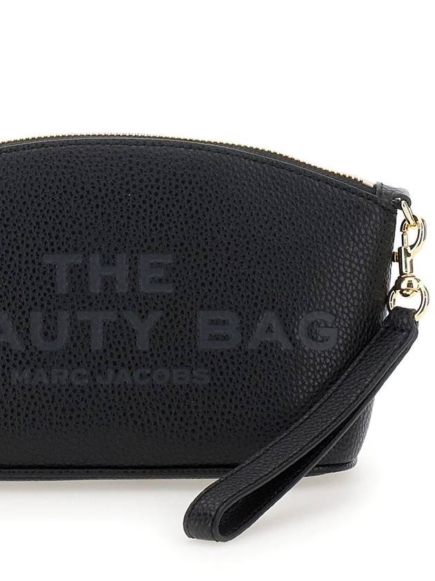 'The Beauty Bag' Black Clutch Bag With Logo Print On The Front In Leather Woman - MARC JACOBS - BALAAN 3