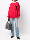 S M size red black big heart knit UKS002 - AMI - BALAAN 6