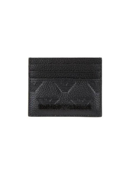 ARMANI 30 9 29 Men s Debossed Eagle Logo Card Wallet Black 271952 - EMPORIO ARMANI - BALAAN 1