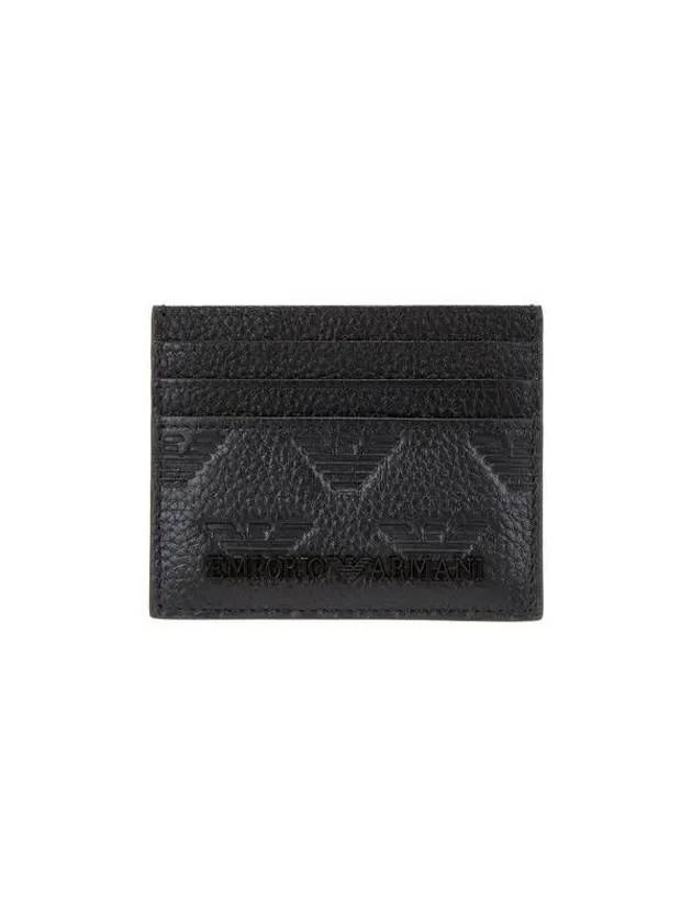 Men s Debossed Eagle Logo Card Wallet Black 271952 - EMPORIO ARMANI - BALAAN 1